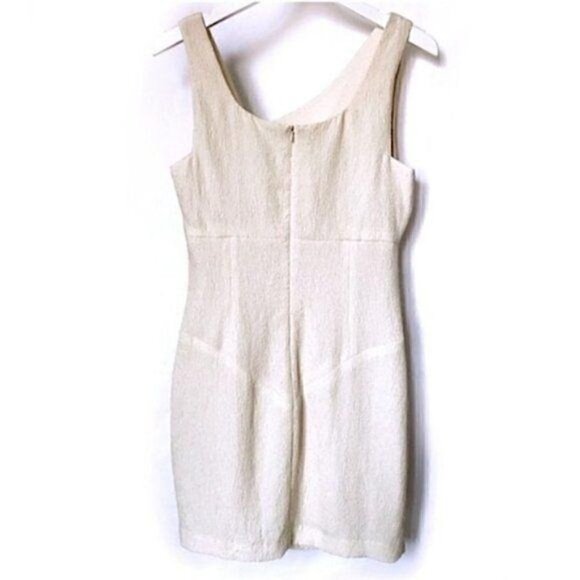 Black Halo crinkle crepe draped neck dress Size 6 - Picture 2 of 8